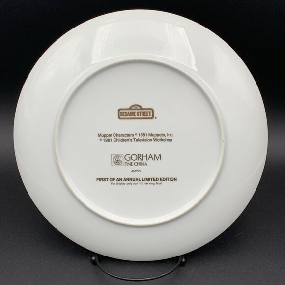 Sesame Street Muppets Collectible Plate 1981 Limited Edition Gorham Fine China - Picture 2 of 3